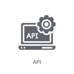 API icon. Trendy API logo concept on white background from Technology collection