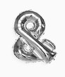 Silver and or ampersand symbol ballon