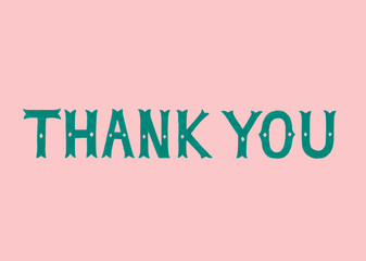 Poster - Handwritten style of Thank You typography