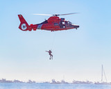 Fototapeta Tęcza - Coast Guard helicopter search and rescue