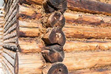 log house closeup