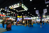 Fototapeta  - Blurred background of event exhibition show public hall, business trade concept