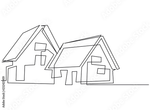 Continuous Line Drawing Of House Residential Building Concept Logo Symbol Construction Buy This Stock Illustration And Explore Similar Illustrations At Adobe Stock Adobe Stock