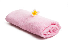 Frangipani On A Pink Towel