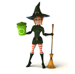 Wall Mural - Sexy witch - 3D Illustration