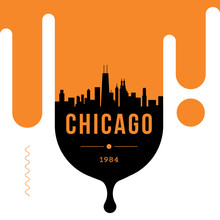 Chicago Modern Web Banner Design With Vector Skyline