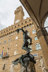 FLORENCE, ITALY - OCTOBER 28, 2018: Perseus with the Head of Medusa by Benvenuto Cellini