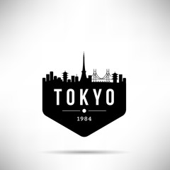 Sticker - Tokyo City Modern Skyline Vector Template