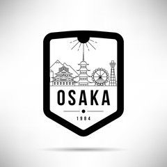 Wall Mural - Osaka City Modern Skyline Vector Template