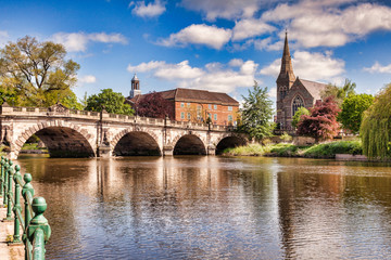 The English Bridge on the River Severn, Shrewsbury