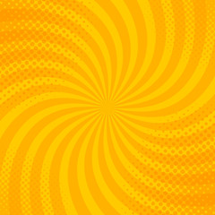 Yellow Retro vintage style background with sun rays vector illustration