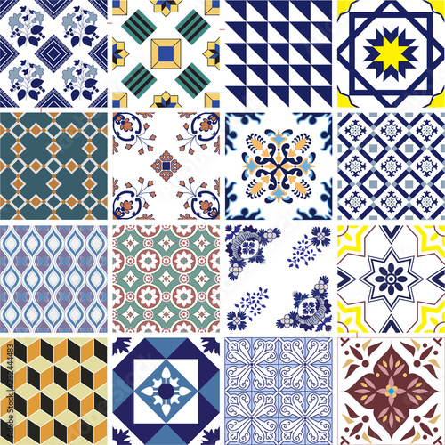 tradycyjny-portugalski-kolor-dekoracyjny-zestaw-bez-szwu-wzorow-wektorowych-plytka-to-azulejo-wzory-geometryczne-i-tla-do-projektowania-ilustracji-wektorowych