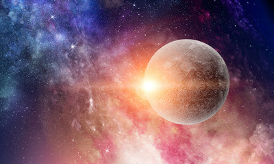 space planets and nebula