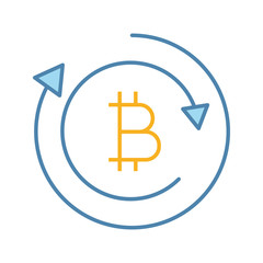 Poster - Bitcoin exchange color icon