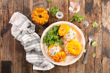 Wall Mural - stuffed pumpkin with rice