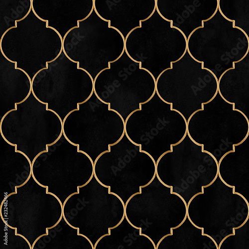 Dekoracja na wymiar  aksamitny-czarny-akwarela-marokanski-vintage-dekoracyjny-wzor-bez-szwu