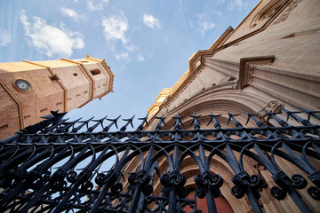 Cathedral of Santa Maria and El Fadri, a bell tower in the city of Castellon de la Plana, Spain