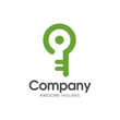 creative smart key logo with modern color vector
