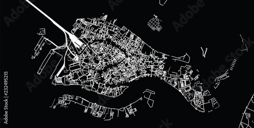 Fotografía Urban vector city map of Venice, Italy