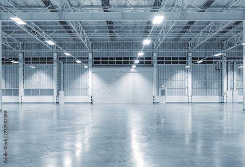 Cuadros en Lienzo Roller door or roller shutter inside factory, warehouse or industrial building