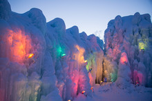 Chitose And Lake Shikotsu Ice Festival Is An Ice Sculpture Event Held In Lake Shikotsu Hot Springs In Shikotsu-Toya National Park In February 2018