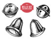 Vector collection of hand drawn bells