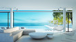 Beach living on Sea view - perfect living / 3d rendering