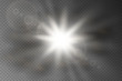 © Vitalii - Glow light effect. Star burst with sparkles. Sun. Vector illustration.