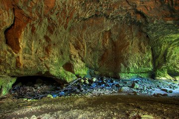 Canvas Print - Underground water in a cave, Slovenia