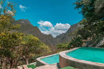 Wall Mural - Thermal water pools in Tolantongo, Mexico