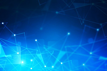 Blue network immersive interface