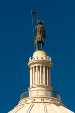A Statue Created By Enoch Kelly Haney Sits Atop The Oklahoma State Capitol, Oklahoma City OK