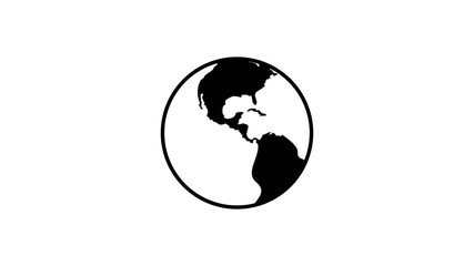 Animation of spinning planet Earth on white background. HD, Loopable. Elements of this image furnished by NASA.