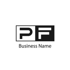 Wall Mural - Initial letter PF Logo Template Design