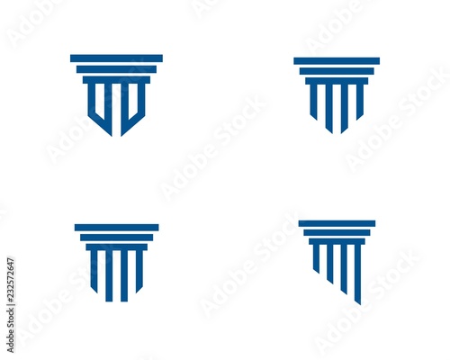 Cuadros en Lienzo Pillar Logo Template. Column Vector Design