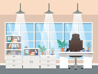 modern office boss scene