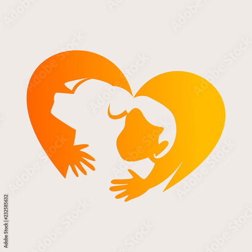 Dog Love Logo Designs Pet Care Logo Vector Buy This Stock