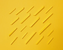 Paper Craft French Fries Over Yellow