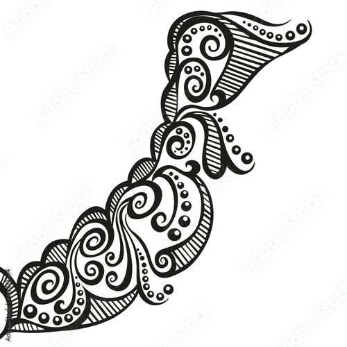 Abstract Ornamental Floral Pattern Embroidery Design Buy This