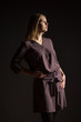 © Tiina Võsumägi - Caucasian white female model portrait. Beautiful girl, long blonde hair. Woman posing studio shot on a black background