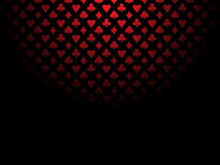 Card suits red black pattern shadow