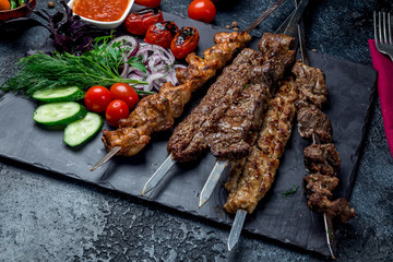 Poster - platter of different kebabs