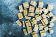 © Stocksy - Closeup of letters on stamps