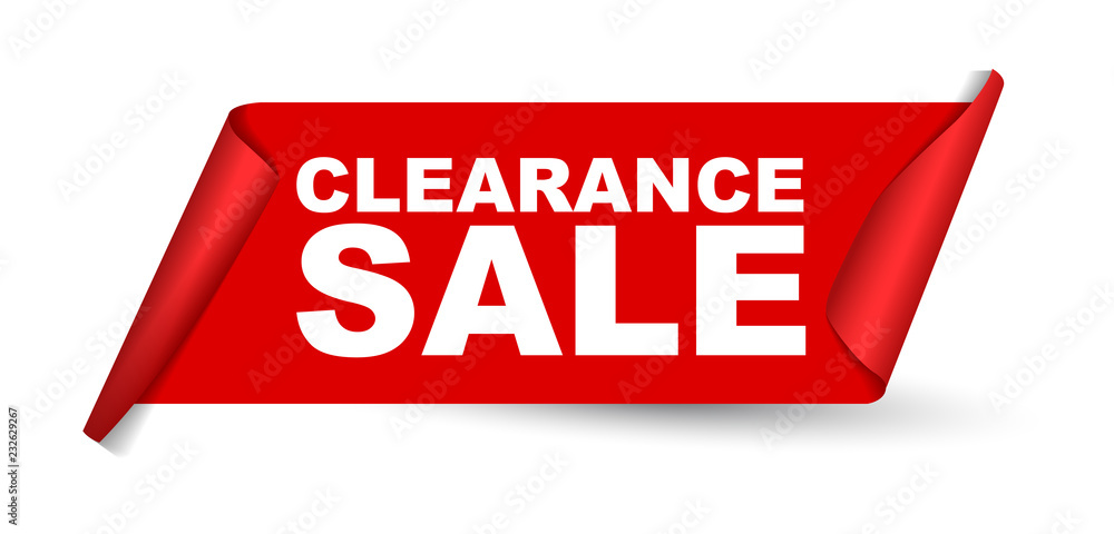 red vector banner clearance sale Stock Vector | Adobe Stock
