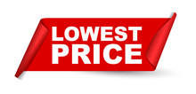 Red Vector Banner Lowest Price