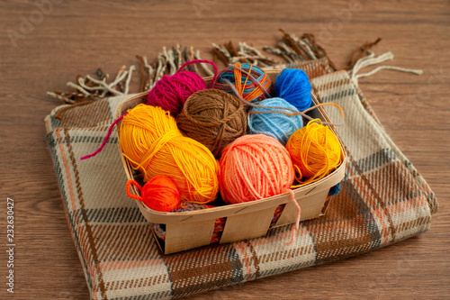 A Lot Of Yarn For Knitting In The Basket Colorful Balls Of Yarn For Knitting In A Lot Of Yarn For Knitting In The Basket Colorful Balls Of Yarn For Knitting In