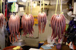 Raw octopus at fishmarket 