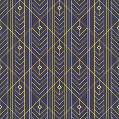 simple seamless art deco geometric 6 golden line geometric illustration wallpaper graphic design vector