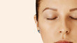 © Olesia - Beautiful girl with closed eyes and perfect skin with natural make-up. Natural beauty, cosmetology and skin care