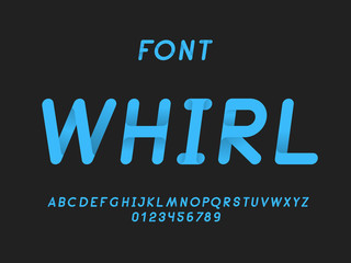 Wall Mural - Whirl italic font. Vector alphabet 